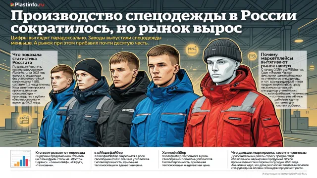 Производство спецодежды в России сократилось, но рынок вырос